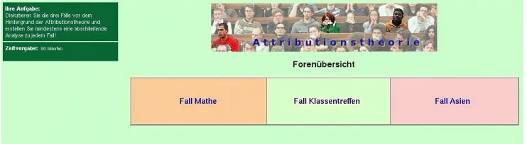 Figure 6.4.1: Overview-page of all three discussion boards for the problemcases