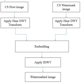 Fig 4.2: Compression sensed Watermarking  
