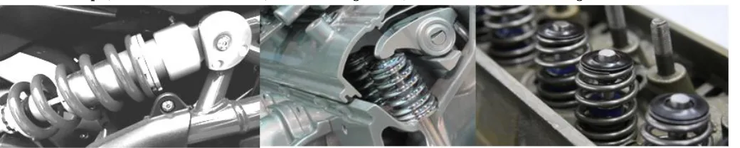 Figure 2: Lateral forces in helical spring 