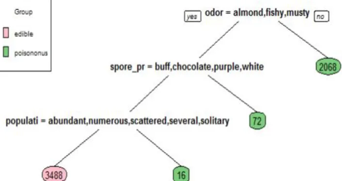 Fig 1:  Mushroom data set classified using  ID3 