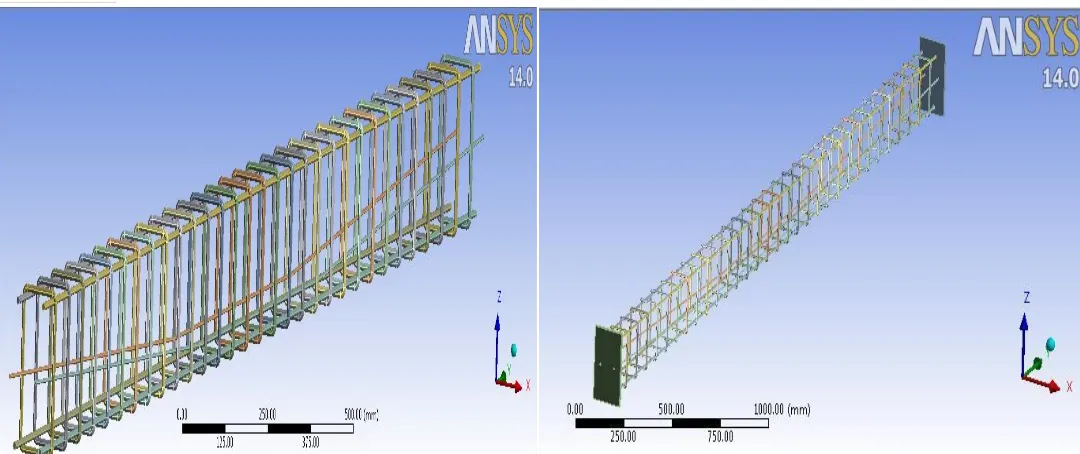 Figure 4. Stirrups, Bars and Wire connection                 Figure 5. Placement of Stirrups, Bars and Wire connection 