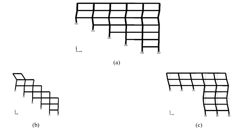 Fig 10. Fundamental mode shapes of Type D configuration along (a) Y-Direction (b) X- Direction 