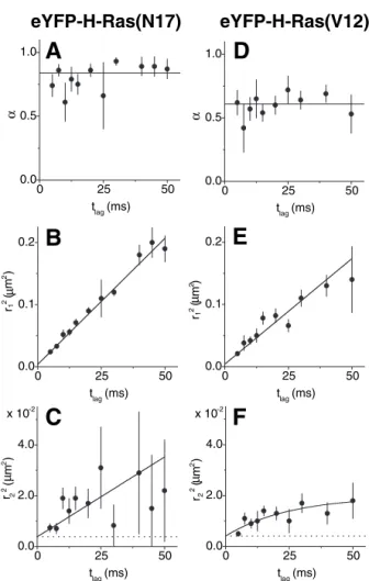 Table 1. Summary of eYFP-H-Ras diffusion characteristics