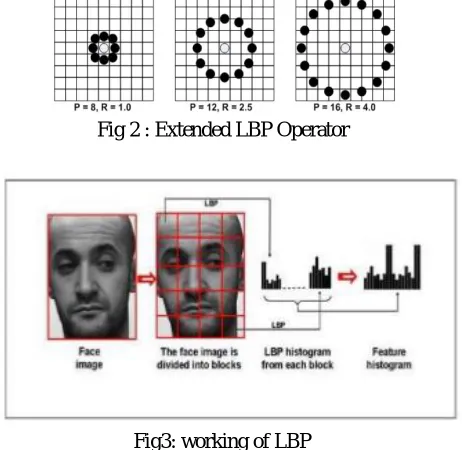 Fig 2 : Extended LBP Operator  