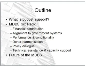 Figure 14. Slide 2 from presentation on the MDBS in Ghana 