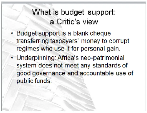 Figure 15. Slide 8 from presentation on the MDBS in Ghana 
