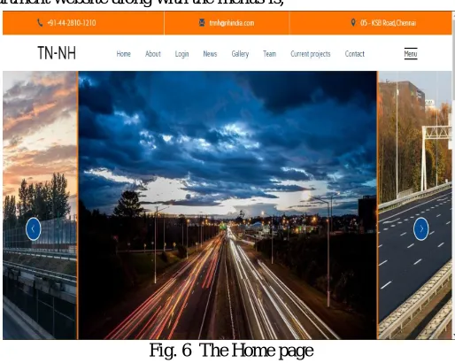 Fig. 6  The Home page 