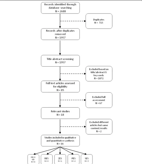 Fig. 1 Flow of studies through the review process. PES: paclitaxel eluting stent; SES: sirolimus eluting stent; ZES: zotarolimus eluting stent; DES:drug eluting stent