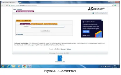 Table 1: Markup validation errors using Wave, ATester and AChecker 