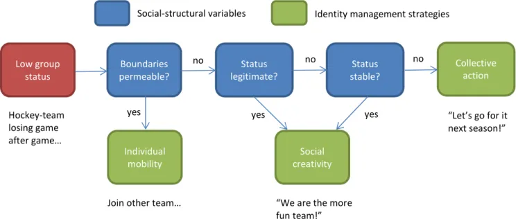 Figure 2: Social-structural variables and identity management strategies 