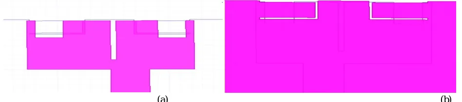 Fig 1 Design of proposed microstrip patch antenna: (a) top side view (b) back side view 