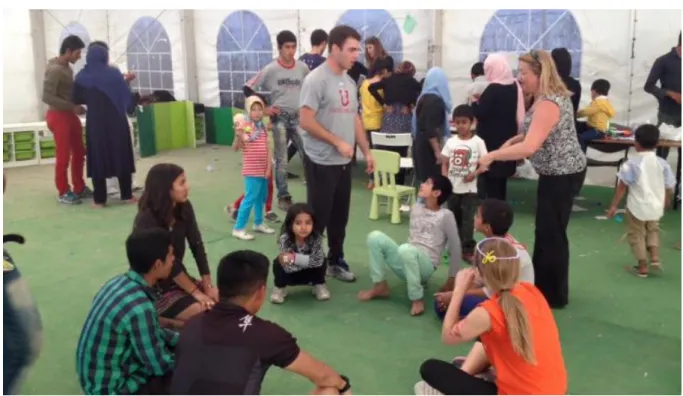 Figure 3: Eleonas Refugee Camp, Greece, Think Differently event. 