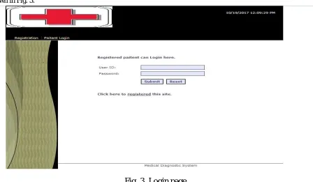 Fig. 2. Paitent registration page 