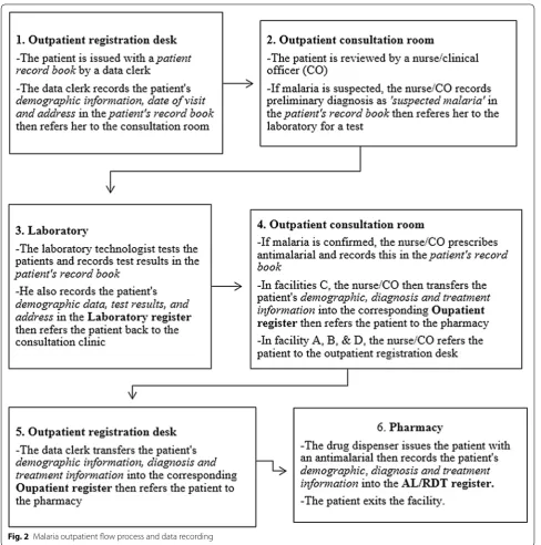 Fig. 2 Malaria outpatient flow process and data recording