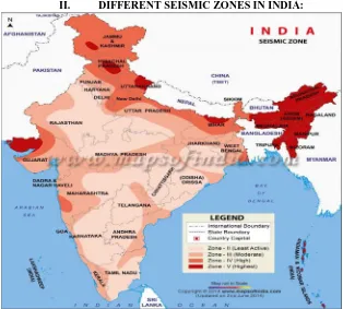 Fig 1.1: Seismic zones of India 