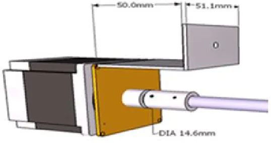 Figure 11 shows the Y-axis stepper motor connected to a screw shafting to drive the axis via a coupling