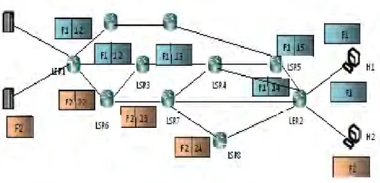Fig. 5.  MPLS multipath Routing . 