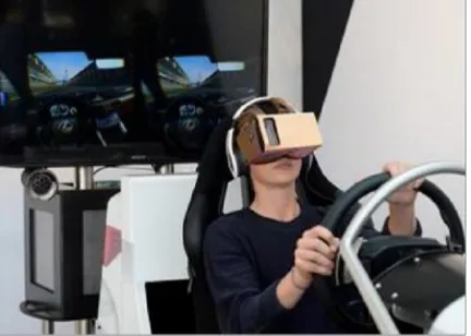 Fig 4. Driving Simulator using Google Cardboard 