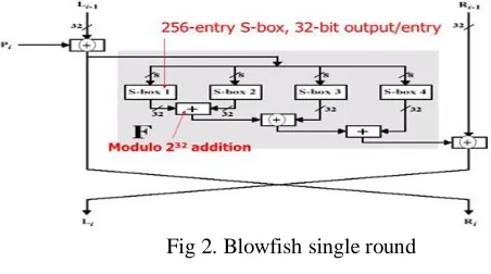 Fig 2. Blowfish single round 