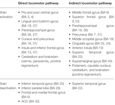 TABLE 1 | Motor pathways in la Fougere et al. (2010).