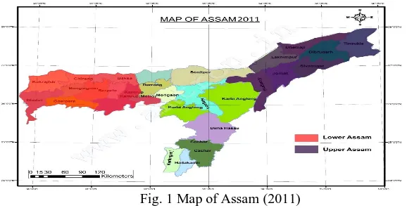 Fig. 1 Map of Assam (2011) 