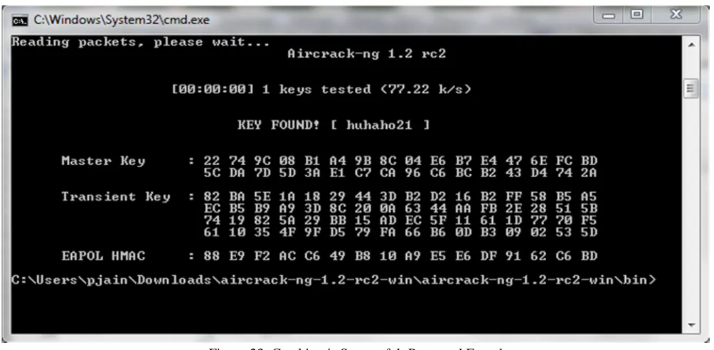 Figure 23: Cracking is Successful, Password Found 