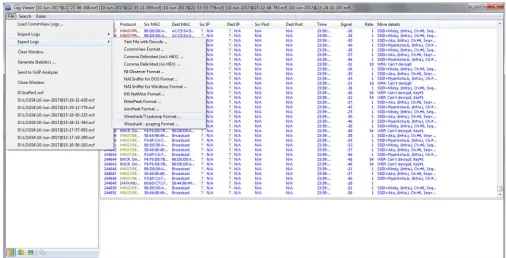 Figure 15: Save the Loaded Connection Logs in NCF Extension 