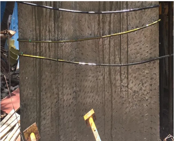 Figure no 7:- Drip curing applied on a lift shaft on site 