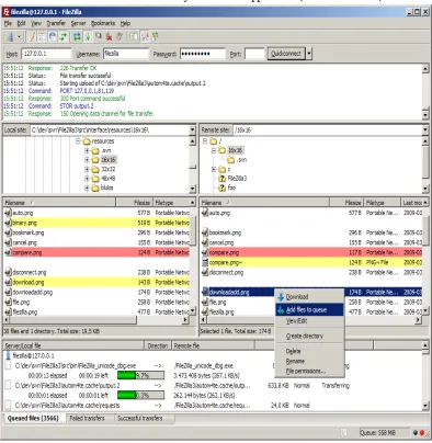 Figure 13 FileZilla Window  