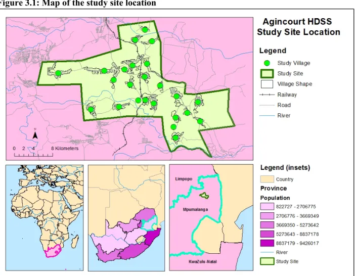 Figure 3.1: Map of the study site location 