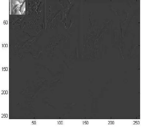 Figure 4: The image “lena” after two Haar wavelet transform  