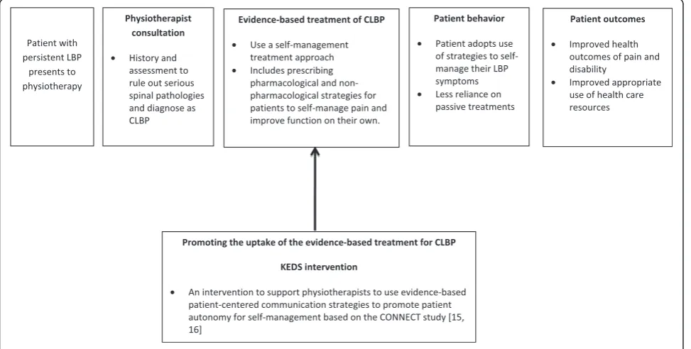 Fig. 1 The theoretical model underpinning the rationale for developing the KEDS intervention