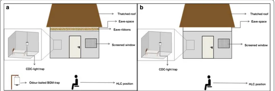 Fig. 2 Illustration of the experimental setup for evaluating push–pull inside semi-field chamber