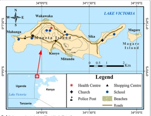 Fig. 1 Study area map showing location of Mageta Island in Western Kenya