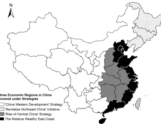 Figure 7 Economic Regions in China  Source: Compiled by authors.