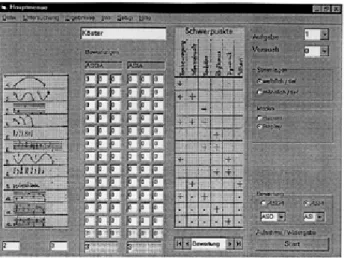 Figure 2 User interface of the computer speech sensitivitiy test (German PC version)