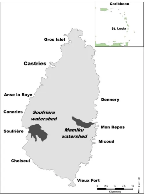 Figure 1.3  Map of St. Lucia 18