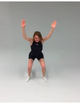 Figure 3.7 Frontal view of overhead squat assessment.  