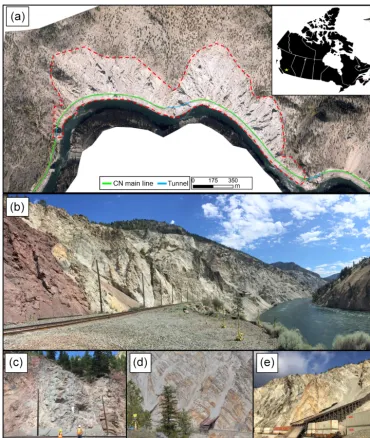 Figure 2. Location map of the White Canyon.study slope from across the Thompson River