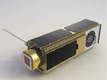 Figure 9. NASA's Organism/Organic Exposure to Orbital Stresses, or O/OREOS  nanosatellite, is a triple CubeSat that weighs approximately 5 kg and includes two  separate science payload instruments testing the stability of organic material and  micro-organi