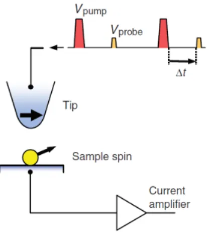 Figure 2.1: Scheme of the pump- probe measurement technique used in ref 2.