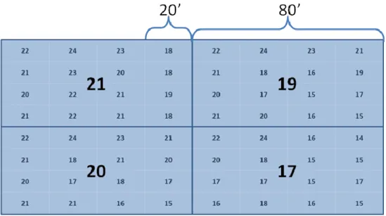 Figure 2.6 - Amount of Information 20 ft  vs. 80 ft  DEM 