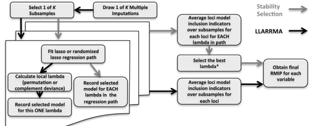 Figure 2.2: A comparison of LLARRMA and stability selection.