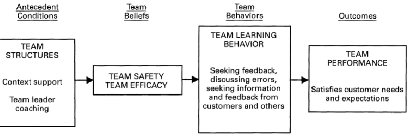 Figure 1. A model of work-team learning (Edmondson, 1999, p. 357). 