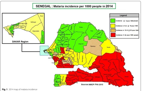 Fig. 1 2014 map of malaria incidence