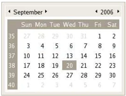 Figure 2.4: The GNOME date applet.