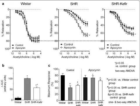 Fig. 4 Effects of kefir administration on ROS contribution to the endothelial dysfunction in SHR
