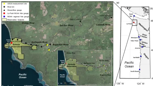 Figure 1. Map of study area (a), which is denoted on the regional map (b) in the black box