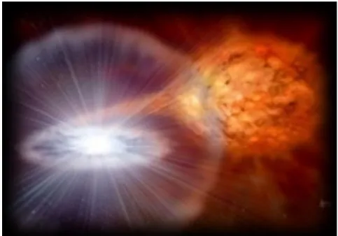 Figure 2.2: An artist’s rendition of a classical nova explosion. Figure Credit: David A