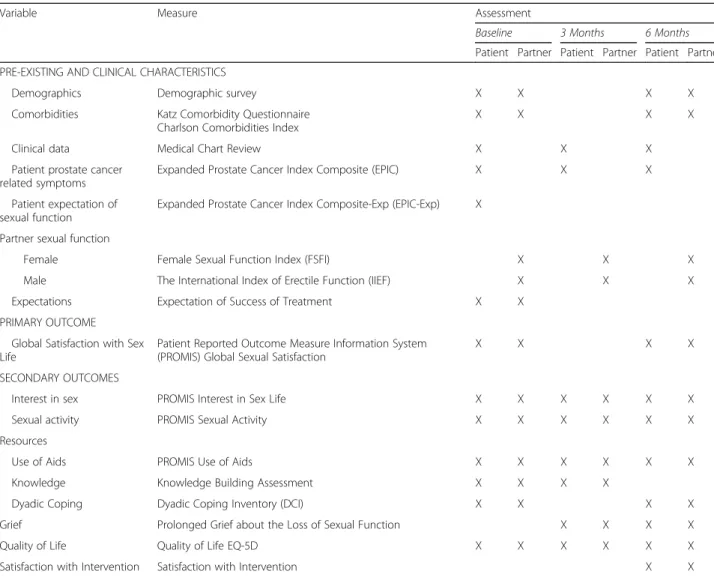 Table 2 Study measures and data collection timeline